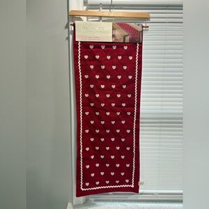 Rachel Zoe Burgundy Heart Table Runner